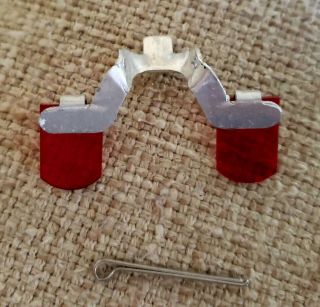 VERY RARE 1930 ' S RED LENSES & ALUMINUM CHICKEN GLASSES WITH PIN 3