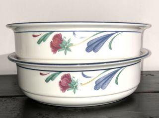 Lenox Rare Misprint Poppies On Blue Salad Bowls Set Of 2