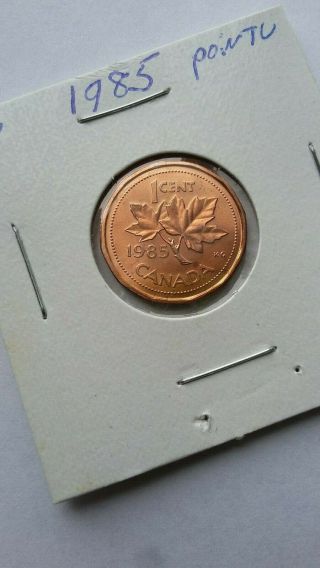 1985 Pointed 5 1 Cent (penny) B.  U.  (rare)