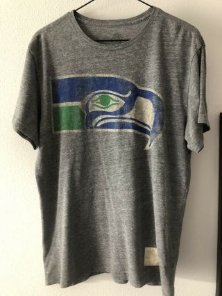 1976 Seattle Seahawks Rare Retro Sport Large Vintage Gray T - Shirt