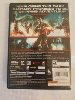 Wolfenstein (PC,  2009) Games For Windows PC DVD complete rare 2