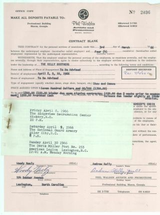 5 Rare R&b Concert Contract S Ovations Kelly Bros G Mimms Zz Hill Rs