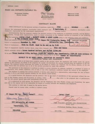 5 RARE R&B Concert Contract s Ovations Kelly Bros G Mimms ZZ Hill RS 5