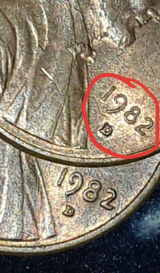 1982 D Penny Small Date Copper.  Weighs 3.  1 Grams.  This Is A Very Rare Coin