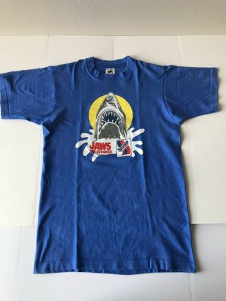 Jaws The Revenge 1987 Rare.  Sponsored Premier Promo T - Shirt - Medium
