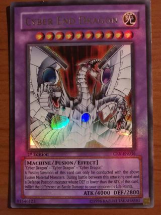 Yugioh Card Cyber End Dragon Crv - En036 1st Edition Ultra Rare (nm -)