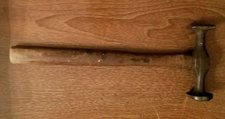 Rare Vintage Auto Body Hammer Round And Square Curved Heads 5 " × 13 1/2 " Long