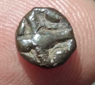 Indonesia Srivajaya Tin Coin 10 - 12ct Small Rare Xf,