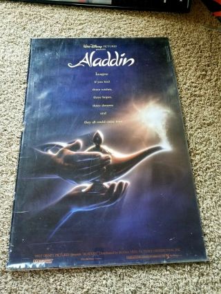 Rare Aladdin | Ds One Sheet Movie Poster 27x40 | Disney Lamp