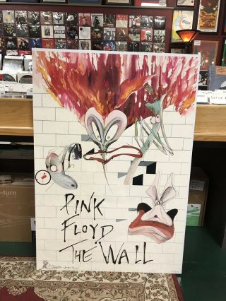 Rare And Large 1979 Pink Floyd The Wall Promo Poster By Gerald Scarfe