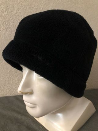 Rare Patagonia Regulator Fleece Hat Medium Black Windproof Beanie Bucket Vintage