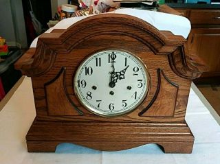Rare Vintage Franz Hermle Sligh Mantle Clock 340 - 020 Made In Germany Exc
