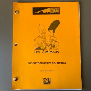 The Simpsons Production Script Nabf05 ‘homer The Father’ Rare Table Read Visit