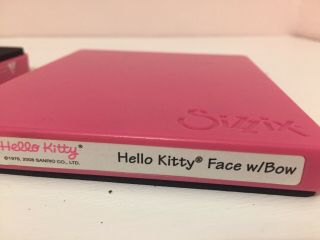 Sizzix Originals Die Hello Kitty Face W/bow Rare Retired - Pre - Owned