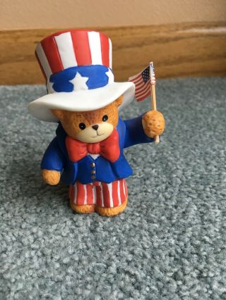 1993 Lucy & Me Uncle Sam With Flag Bear - Rare - Lucy Rigg -