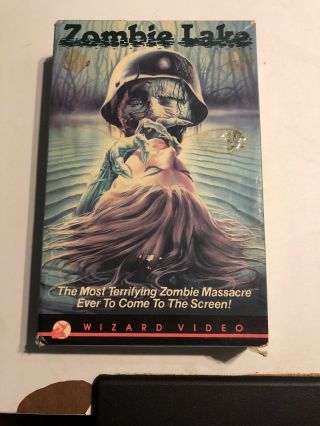 Zombie Lake Vhs Wizard Big Box Not Reissue Rare Oop Zombies