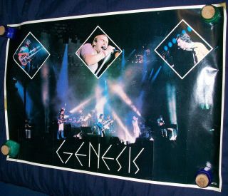 Vintage 1982 Genesis Concert Photo Poster 22 " X 34 " Rare