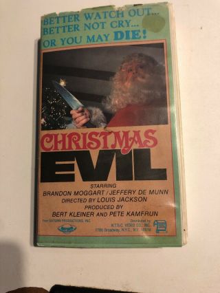 Christmas Evil Vhs Saturn Productions Slasher Horror Rare Oop