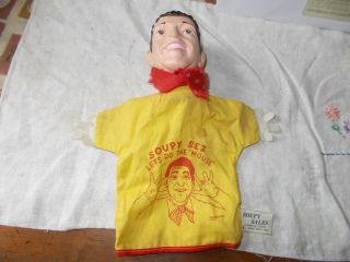 Rare 1965 Soupy Sales Hand Puppet Gund Mfg.  Co Vintage Toy Let 