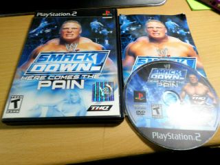Smackdown Here Comes The Pain (playstation 2) Wrestling Wwe Wwf Complete Rare