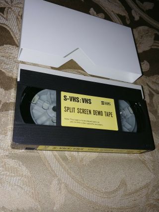 JVC S - VHS:VHS SPLIT SCREEN DEMO TAPE Demonstration Video Cassette (VHS) RARE 4