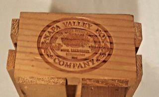 Vintage Napa Valley Box Company Wood Cassette Holder Rare musicland SamGoody 4