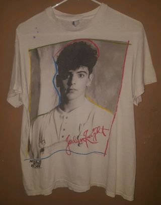 Vintage 80’s Rare Kids On The Block Portrait T - Shirt Jordan Knight L 1989