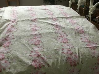 Rare Rachel Ashwell Shabby Chic Couture Pink Roses Duvet Cover