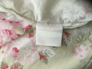 Rare Rachel Ashwell Shabby Chic Couture Pink Roses Duvet Cover 4