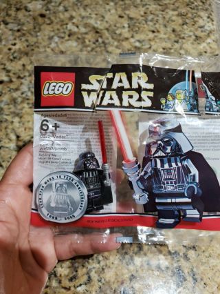 Rare Lego Star Wars 2009 10th Anniversary Chrome Darth Vader Minifigure Nib Nrfb