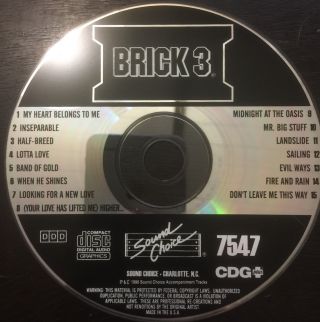 Sound Choice Foundation Brick 3 Karaoke Disc 7547 Cd,  G Rare Out Of Print