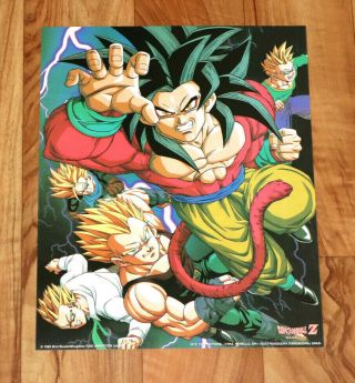 1989 Dragon Ball Z No 8 Limited Edition Very Rare Small Poster 30x24cm
