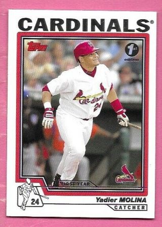 2004 Topps 1st Edition 324 Yadier Molina Rc Rookie - Cardinals Very Rare