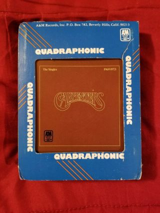 The Carpenters The Singles 1969 - 1973 Quadraphonic 8 - Track Tape Q8 Tape Rare