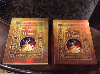 Disney Steelbook Sleeping Beauty With Dust Cover Blu Ray 3 Disc Set Rare