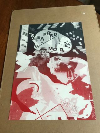 Sleaford Mods Rare Screen Printed Poster Paris Numbered