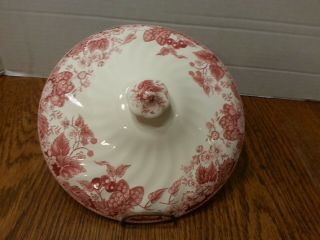 Strawberry Fair Johnson Brothers Round Covered Vegetable Bowl Lid Only Rare Find