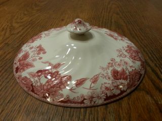 Strawberry Fair Johnson Brothers Round Covered Vegetable Bowl Lid Only Rare Find 4