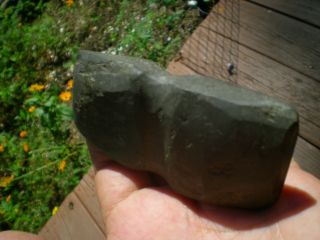 AUTHENTIC ARROWHEADS: RARE DOUBLE BIT AXE,  UNDRILLED BANNERSTONE? GROOVED POLISH 3