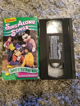 Disney Sing Along Songs Campout At Walt Disney World Vhs (2600) Rare