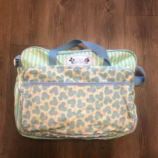 Vintage Rare Disney Babies Diaper Bag Mickey Mouse And Minnie Mouse Blue White