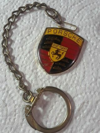 Vintage Porsche Keychain Rare Hard To Find.