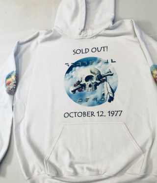 Hard To Find & Very Rare Grateful Dead Houston Texas ‘77 Concert Tour Hoodie Xl
