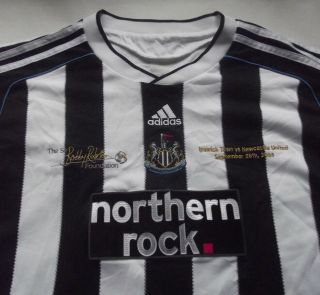 Newcastle United 2009 2010 Home Shirt Very Rare Bobby Robson Foundation Special