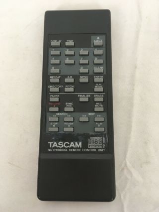Tascam Rc - Rw900sl Cd Wireless Remote Control Rare