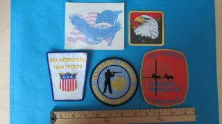 5 Rare Nra National Rifle Association Usa Tryouts Sticker Decal Crest Patch