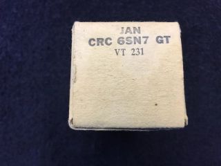 1 NOS NIB RCA VT - 231 JAN CRC 6SN7GT Rare Smoked Glass Audio Tube USA 1944 2