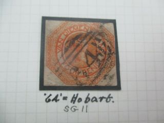 Tasmania Stamps: Courier Imperf - Rare (c1)