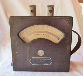 Rare Weston Electrical A.  C.  Ammeter Meter 1890s Patent Dates