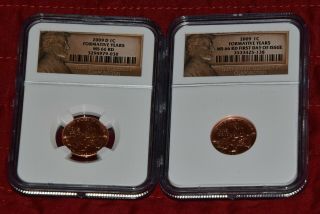 2009 P Fdoi & D Ngc Ms 66 Rd Lincoln Cent Formative Years 2 Coin Set Rare